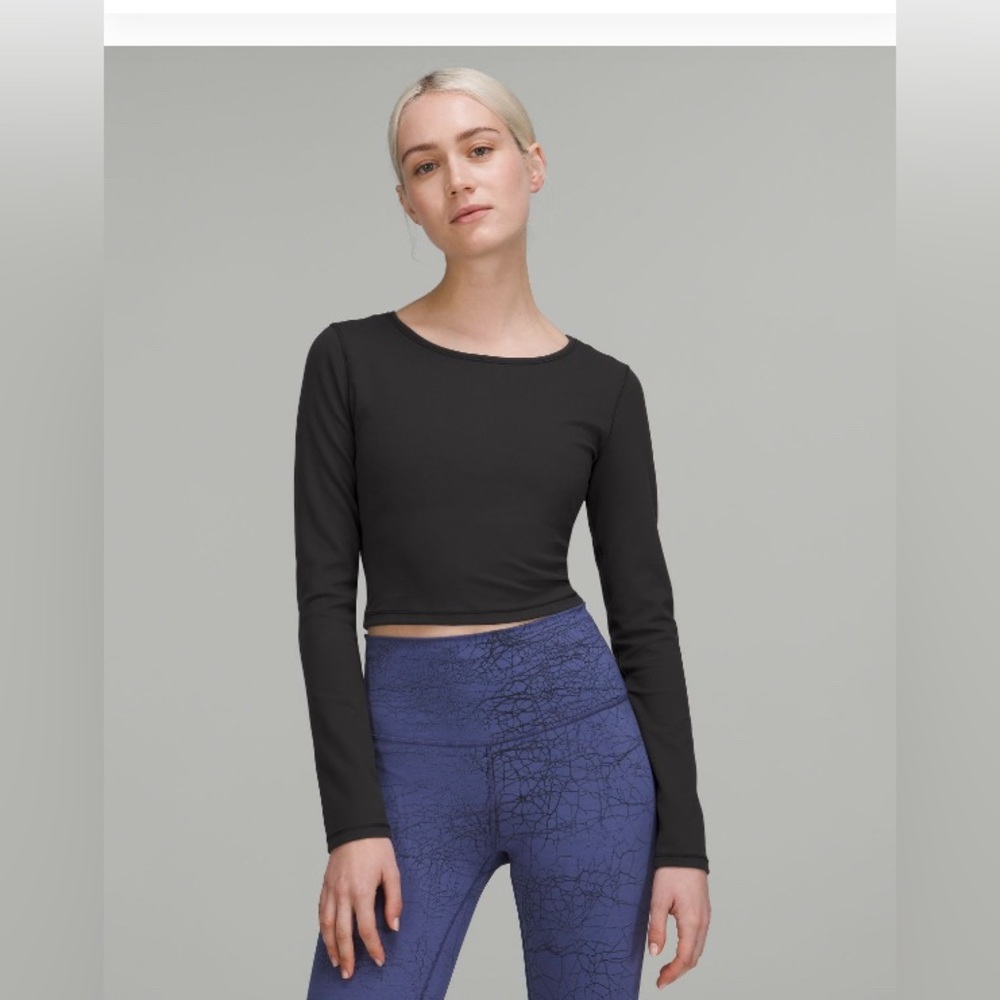 Lululemon Wunder Train Cropped Long Sleeve Shirt